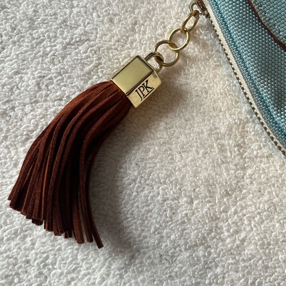 Vintage JPK Paris 75 crossbody bag, simple classic timeless, pale blue, leather - Picture 7 of 8